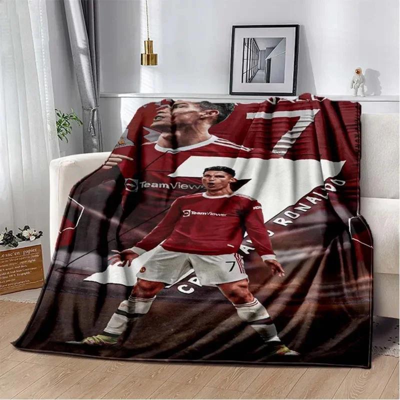 Soft and Fun Printed CR7 Football Star Plush Blanket, Made of Flannel
