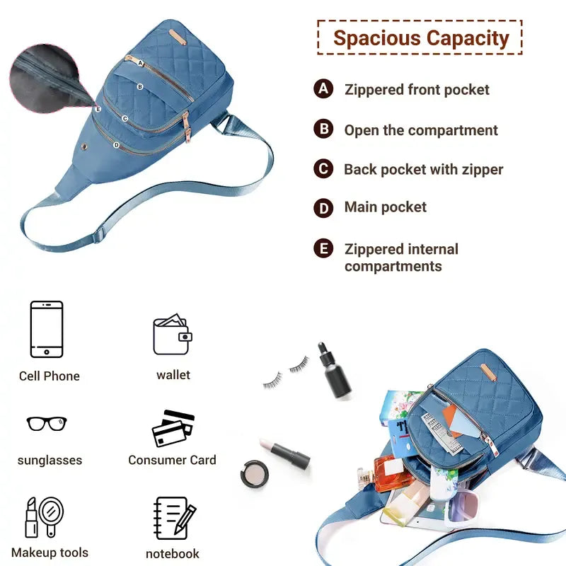 Shoulder/Crossbody Bag - Unisex Large Capacity, Suitable For Various Occasions