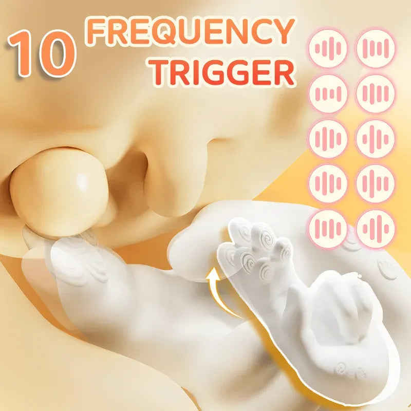 Realistic Finger Clitoral Stimulator for Women - Heated Flexible Handheld Vibrator with Tapping Function