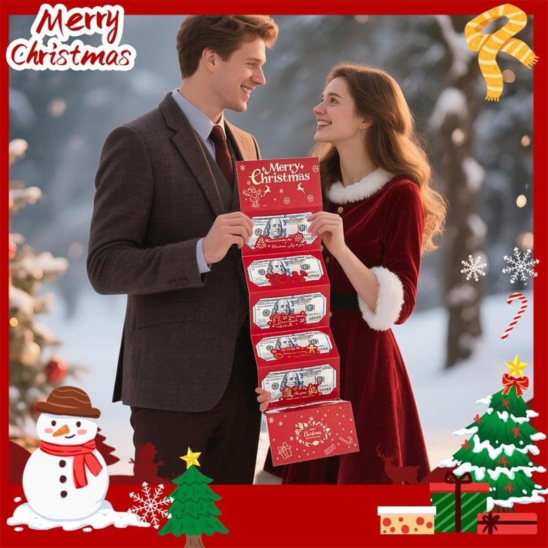 Christmas Cash Gift Envelope With a Free Cartoon Greeting Card