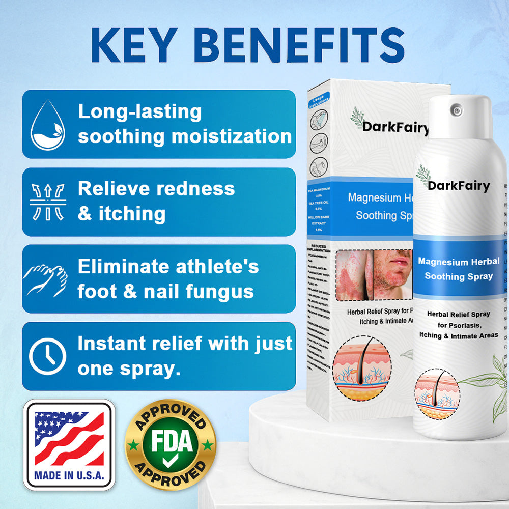 ✅ Official Store: QIAWI Magnesium Herbal Psoriasis Spray 👨‍⚕️MHRA Approved | Relieves psoriasis & eczema, improves genital bacterial infections, treats acne & warts