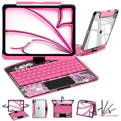 NAIDUN New Y2K Color Keyboard Compatible with Apple iPad Pink
