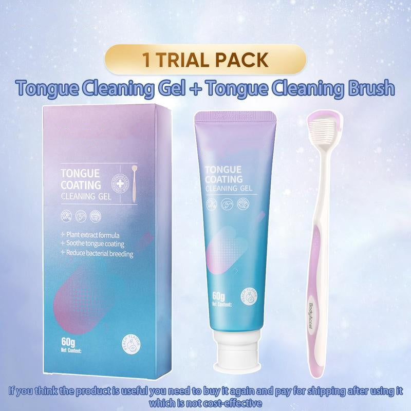 Tongue Cleaning Gel & Brush Set – Fresh Breath, Gentle Oral Care, Deep Tongue Cleaning