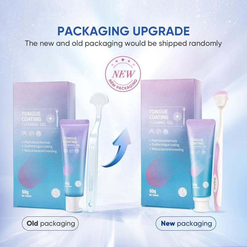 Tongue Cleaning Gel & Brush Set – Fresh Breath, Gentle Oral Care, Deep Tongue Cleaning