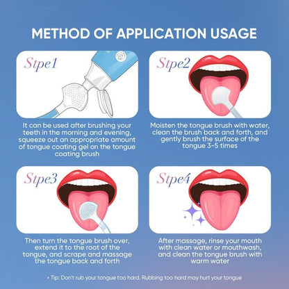 Tongue Cleaning Gel & Brush Set – Fresh Breath, Gentle Oral Care, Deep Tongue Cleaning
