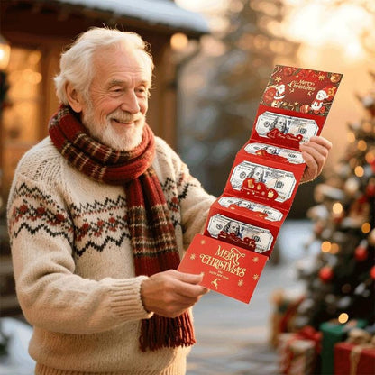 Christmas Cash Gift Envelope With a Free Cartoon Greeting Card