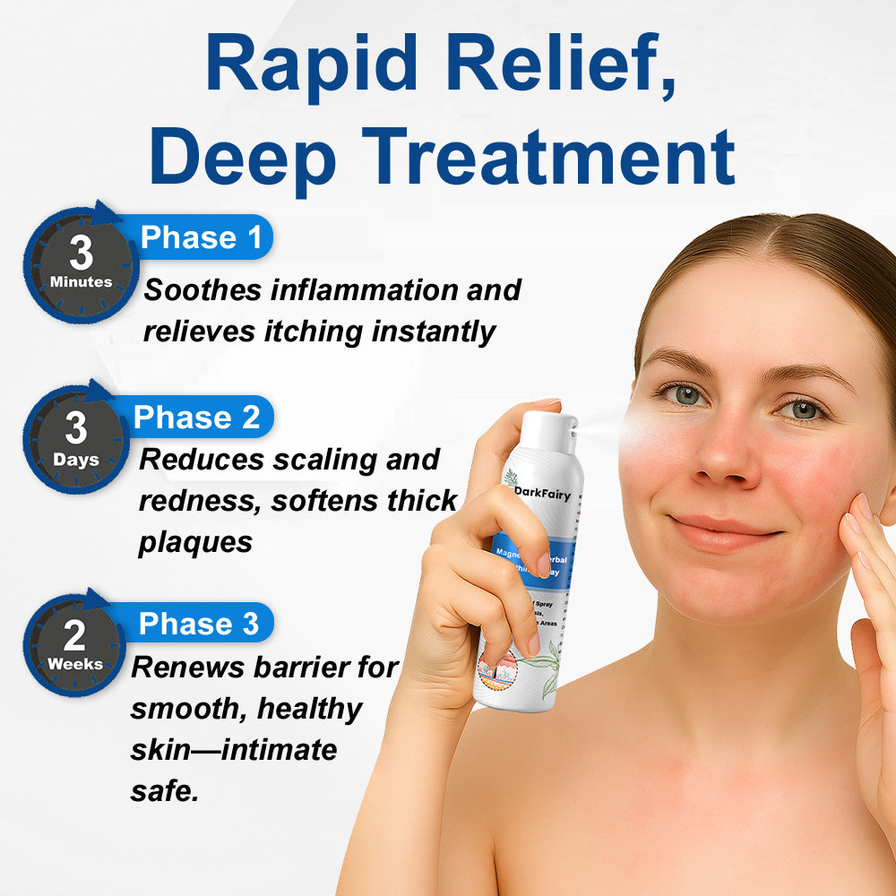 ✅ Official Store: QIAWI Magnesium Herbal Psoriasis Spray 👨‍⚕️MHRA Approved | Relieves psoriasis & eczema, improves genital bacterial infections, treats acne & warts