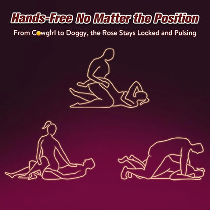 Wearable Clitoral Vibrator for Couples, Remotely Controlled via APP, Female Adult Sex Toy, Hands-Free Clitoral Vibrator with Vibrating Penis Ring