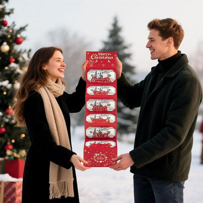 Christmas Cash Gift Envelope With a Free Cartoon Greeting Card