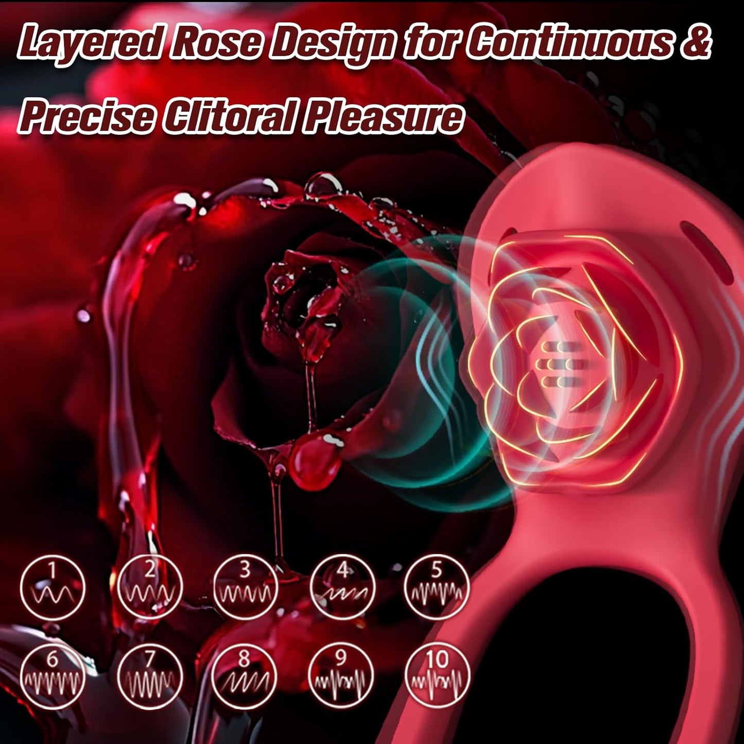 Wearable Clitoral Vibrator for Couples, Remotely Controlled via APP, Female Adult Sex Toy, Hands-Free Clitoral Vibrator with Vibrating Penis Ring