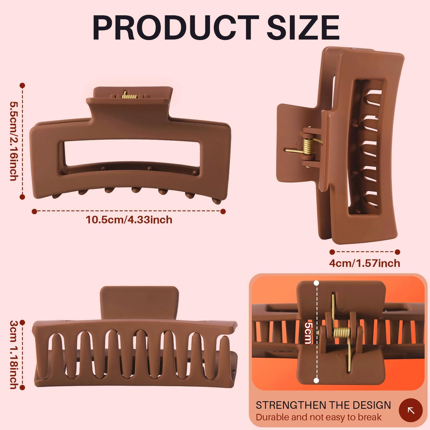 Soft Silicone Shock-Absorbing Hair Claw – Gentle on the Head, Drop-Resistant Design