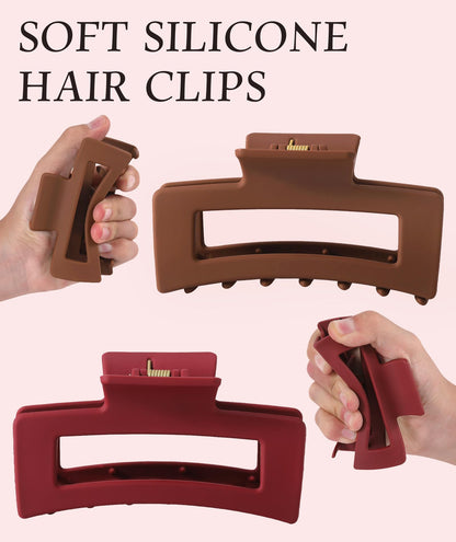 Soft Silicone Shock-Absorbing Hair Claw – Gentle on the Head, Drop-Resistant Design