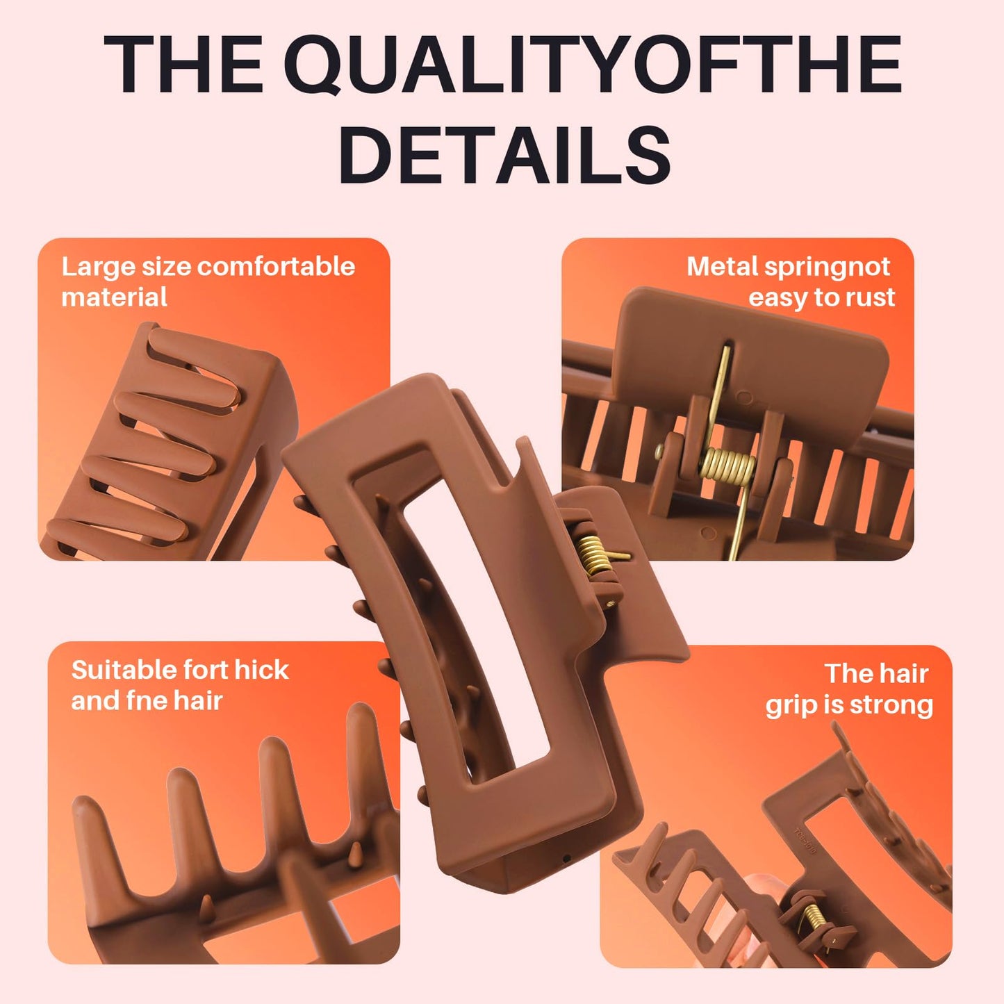 Soft Silicone Shock-Absorbing Hair Claw – Gentle on the Head, Drop-Resistant Design