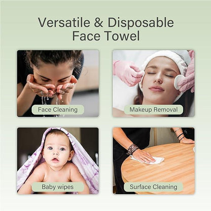 Unifree Face Wipes | Soft, Skin-Friendly, Eco-Friendly Personal Dry Wipes, Biodegradable Wet Wipes