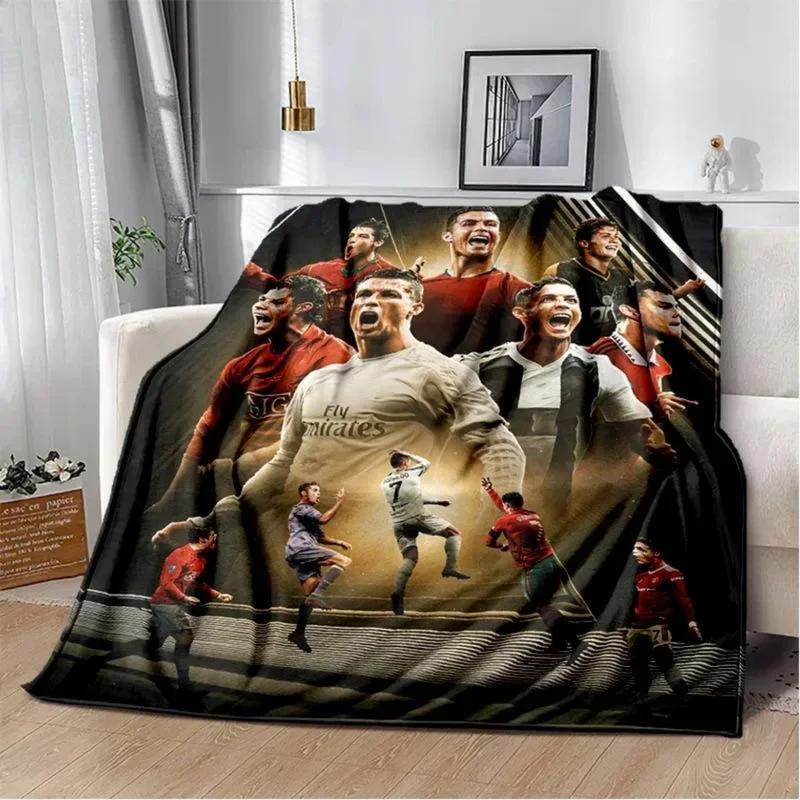 Soft and Fun Printed CR7 Football Star Plush Blanket, Made of Flannel