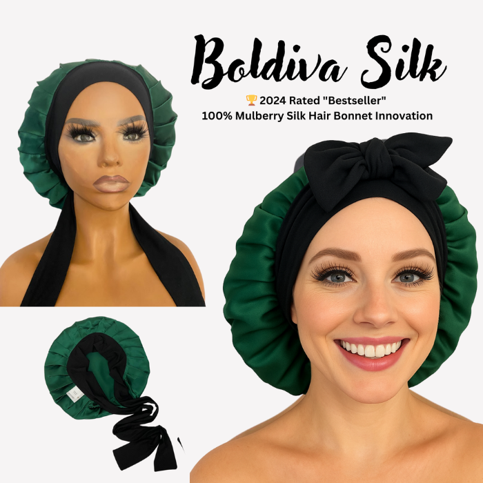 100% Pure Silk Double-Layer Hair Cap - Soft, Breathable, Adjustable | Perfect for Night Sleep, Heat-Free Women’s Hairstyling