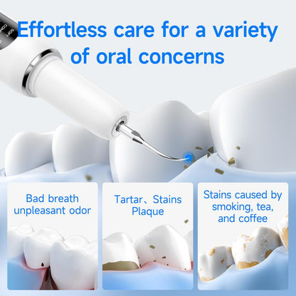 Plaque & Tartar Remover for Teeth – LED Light, 5 Modes, Dental Calculus Cleaner Kit, Long Battery Life, Waterproof Oral Care Tool – Father's Day Gift