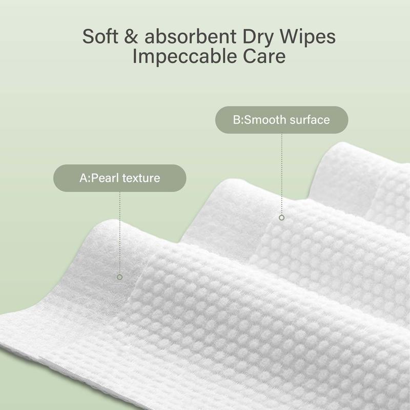 Unifree Face Wipes | Soft, Skin-Friendly, Eco-Friendly Personal Dry Wipes, Biodegradable Wet Wipes
