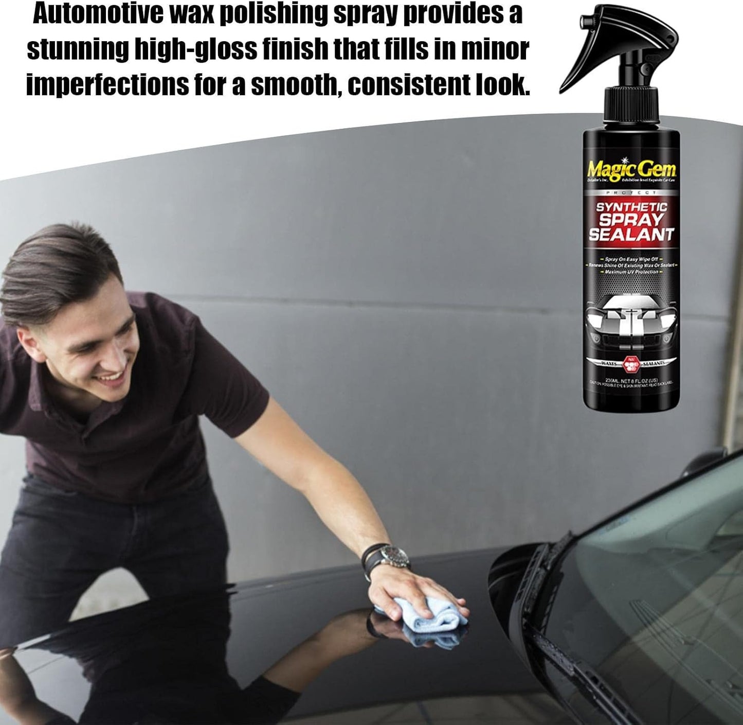 Ceramic Car Spray Sealant: Scratch Remover, Rust Protection & Gloss Enhancer (200ml)