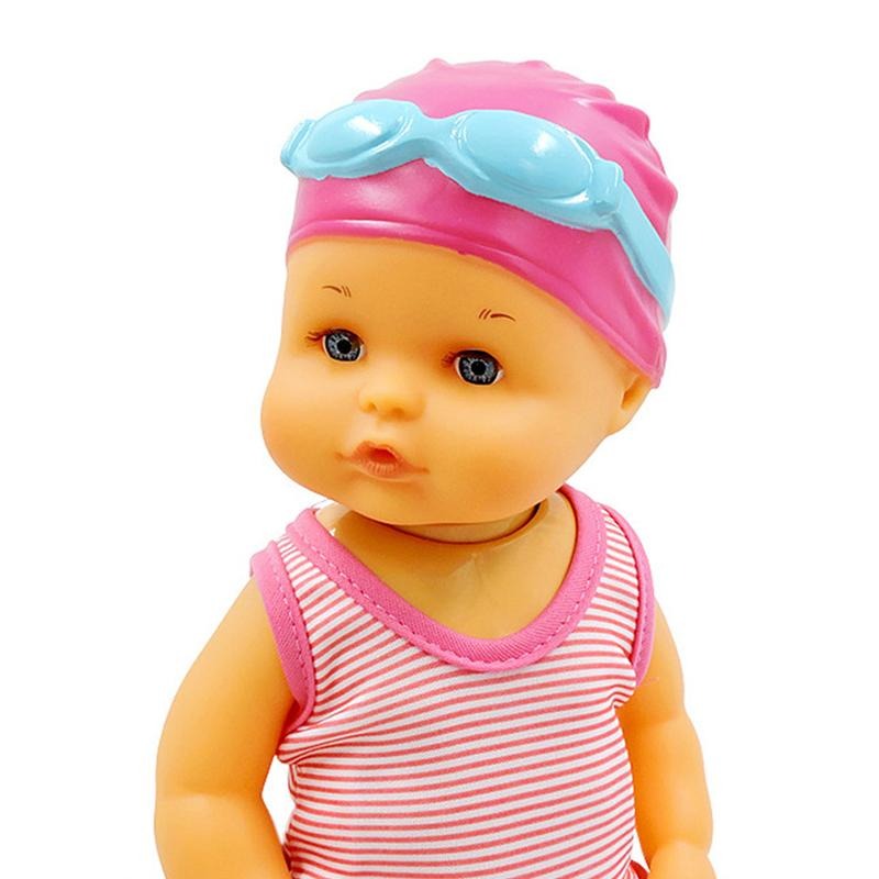 Electric Swimming Doll - A Children's Bath Toy With Movable Joints And A Detachable Swimsuit.