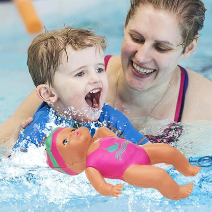 Electric Swimming Doll - A Children's Bath Toy With Movable Joints And A Detachable Swimsuit.