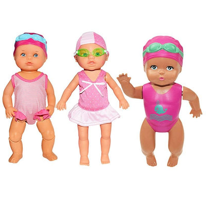 Electric Swimming Doll - A Children's Bath Toy With Movable Joints And A Detachable Swimsuit.