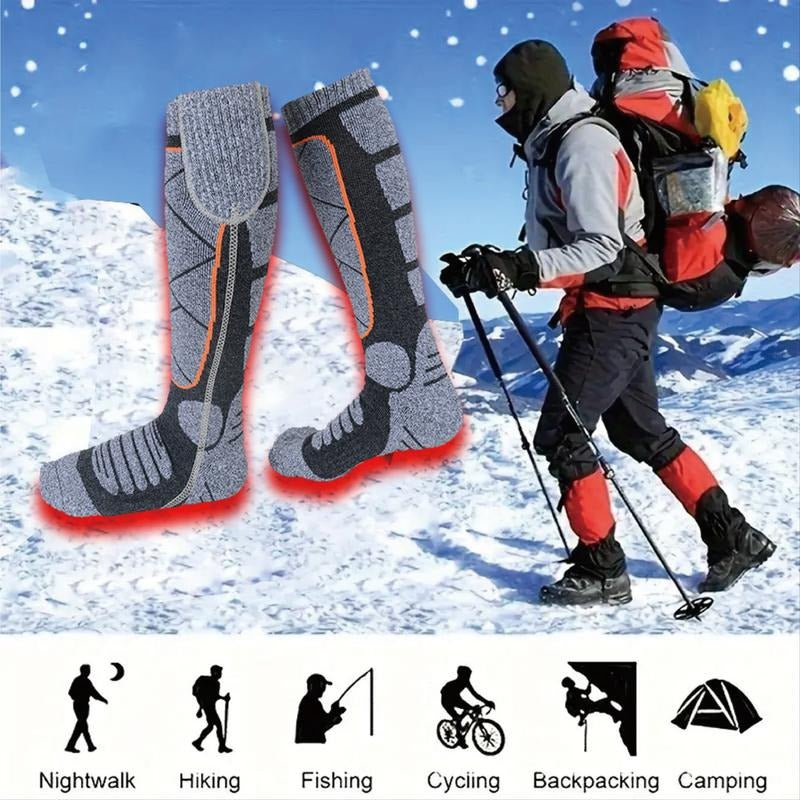 Unisex Pure Cotton Heated Socks, With Two Built-In 5000Ah Batteries, And A Maximum Temperature Of 149°F