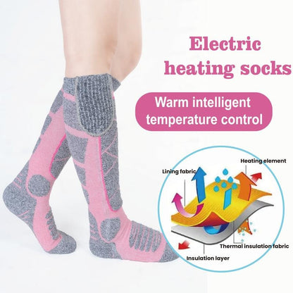 Unisex Pure Cotton Heated Socks, With Two Built-In 5000Ah Batteries, And A Maximum Temperature Of 149°F