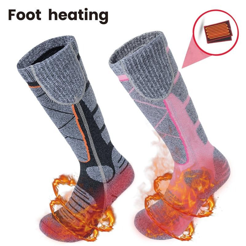 Unisex Pure Cotton Heated Socks, With Two Built-In 5000Ah Batteries, And A Maximum Temperature Of 149°F