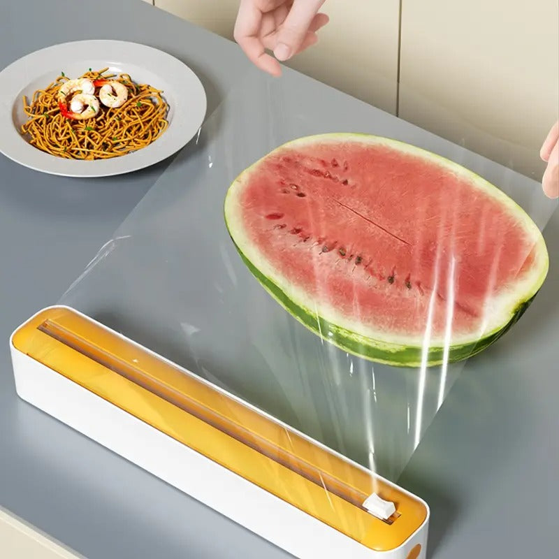 Magnetic Plastic Wrap & Foil Dispenser with Cutter