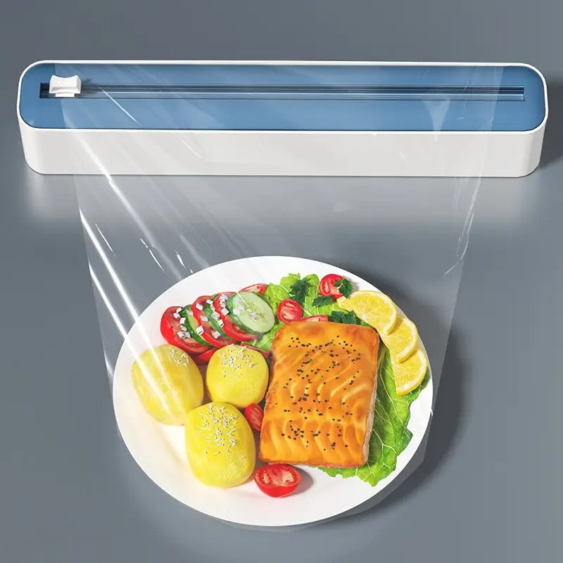 Magnetic Plastic Wrap & Foil Dispenser with Cutter