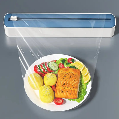 Magnetic Plastic Wrap & Foil Dispenser with Cutter
