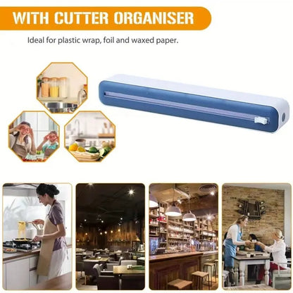 Magnetic Plastic Wrap & Foil Dispenser with Cutter
