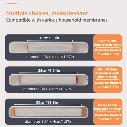 Magnetic Plastic Wrap & Foil Dispenser with Cutter