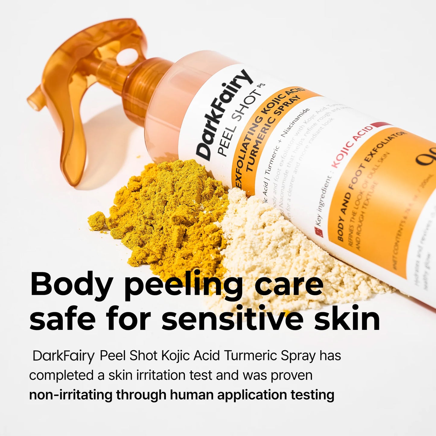 Exfoliating Kojic Acid Turmeric Spray - Skin Care, Whitening, Moisturizing, Suitable for the Whole Body