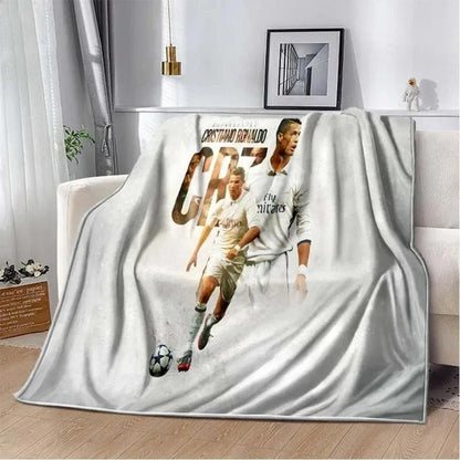 Soft and Fun Printed CR7 Football Star Plush Blanket, Made of Flannel