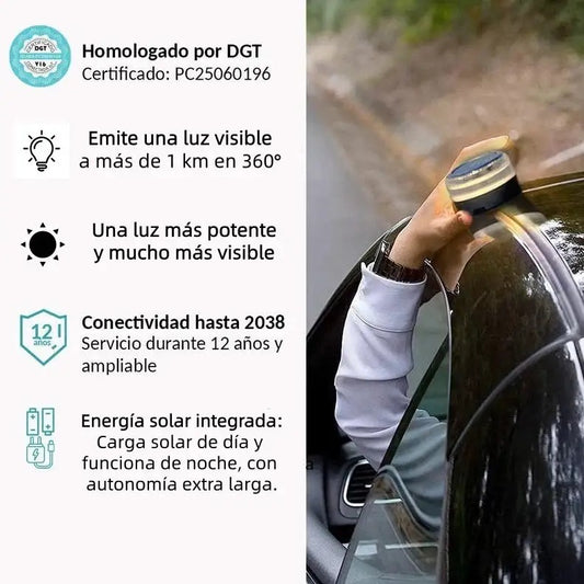 Black Friday：ofertasparati 🔥Baliza V16 Homologada DGT 3.0 - Luz de Emergencia Certificada para Coche, Seguridad Avanzada y Fácil Instalación