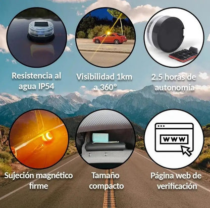 Black Friday：ofertasparati 🔥Baliza V16 Homologada DGT 3.0 - Luz de Emergencia Certificada para Coche, Seguridad Avanzada y Fácil Instalación