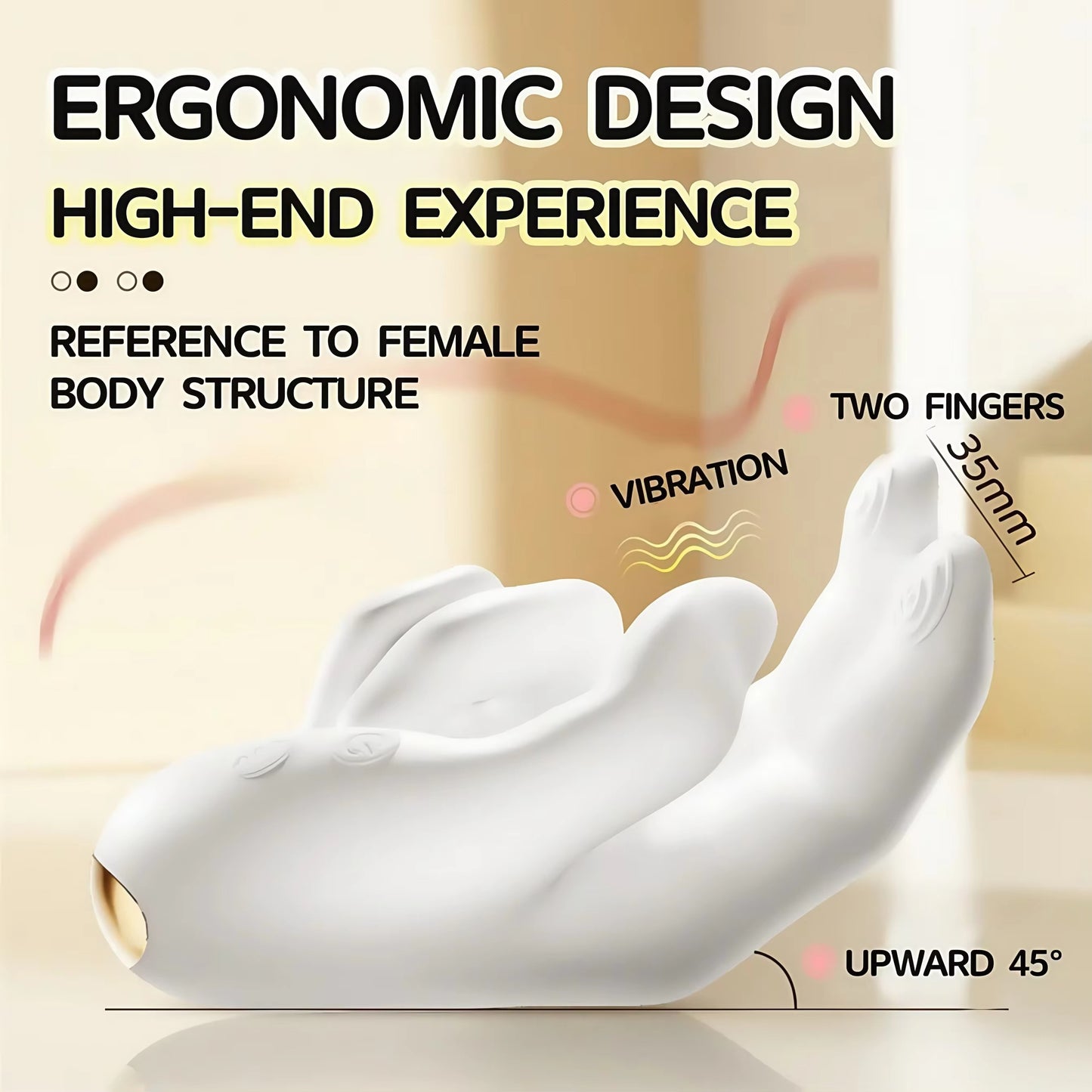 Realistic Finger Clitoral Stimulator for Women - Heated Flexible Handheld Vibrator with Tapping Function