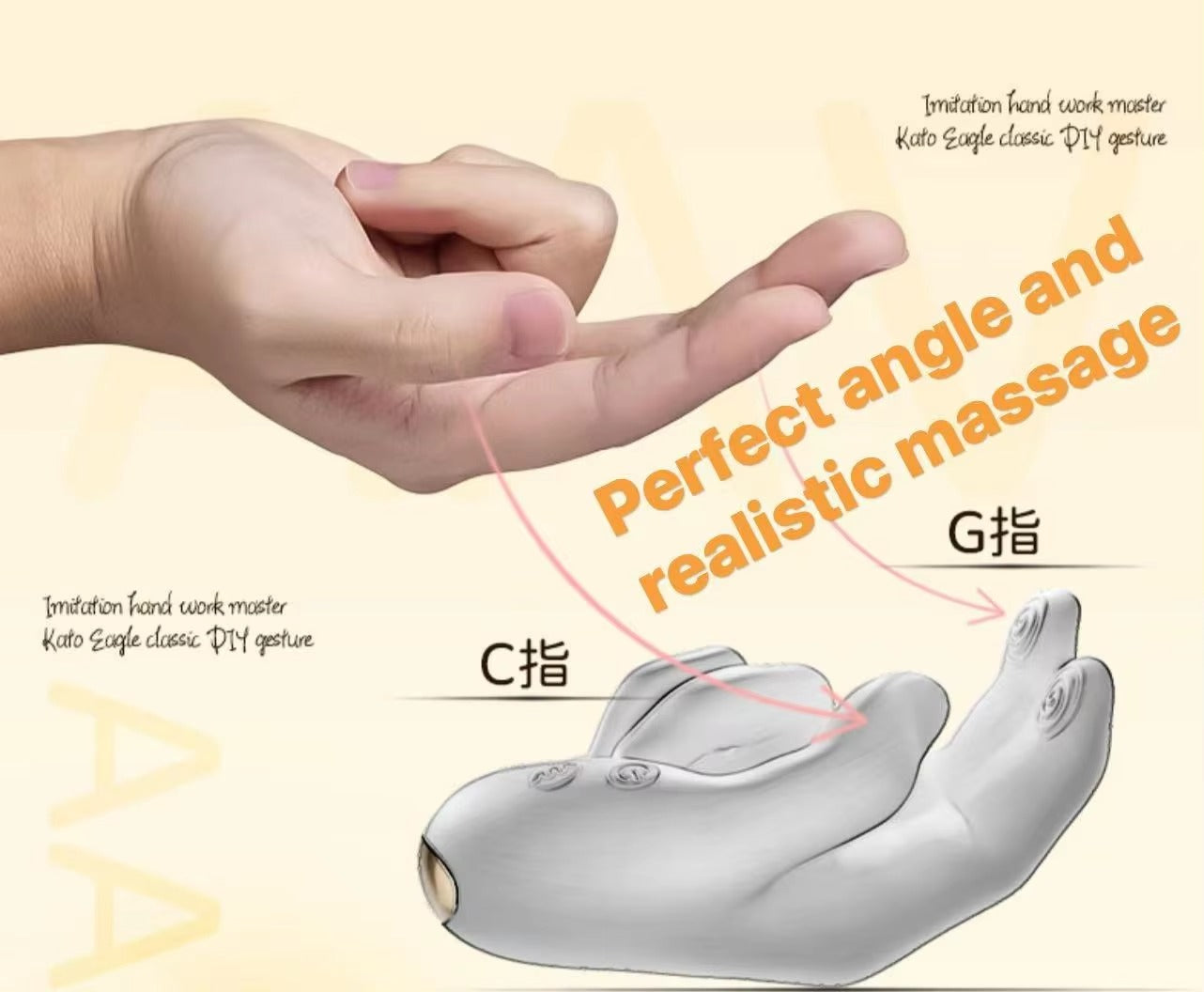 Realistic Finger Clitoral Stimulator for Women - Heated Flexible Handheld Vibrator with Tapping Function