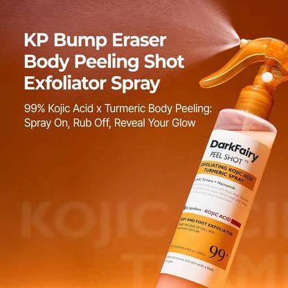 Exfoliating Kojic Acid Turmeric Spray - Skin Care, Whitening, Moisturizing, Suitable for the Whole Body
