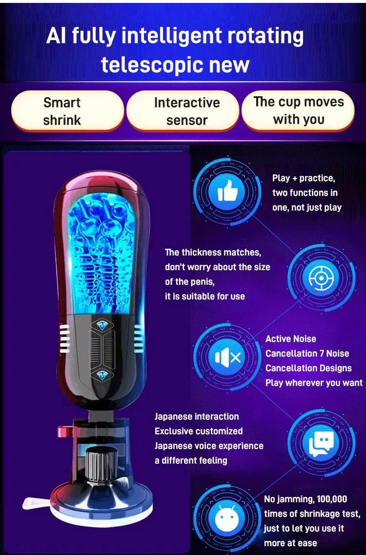 [Discreet Delivery]2025 Fully automatic, hands-free retractable relaxation cup