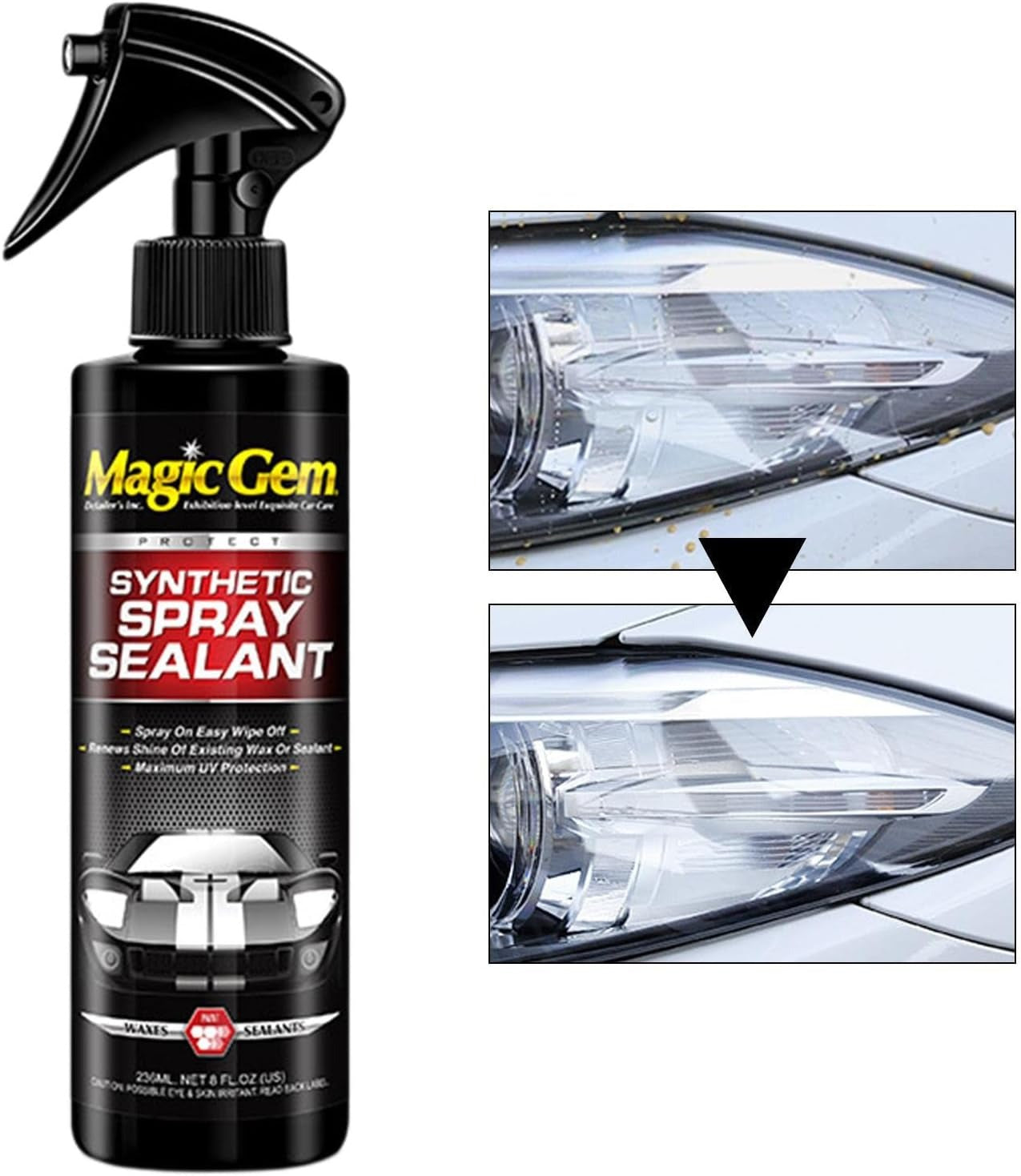 Ceramic Car Spray Sealant: Scratch Remover, Rust Protection & Gloss Enhancer (200ml)