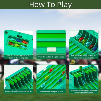 Horse Racing Table Game, Horse Racing Game Electronic, Portable Horse Racing Board Game, Portable Horse Racing Board Game for Parties of 2 to 6 People