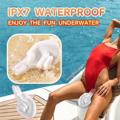 Realistic Finger Clitoral Stimulator for Women - Heated Flexible Handheld Vibrator with Tapping Function