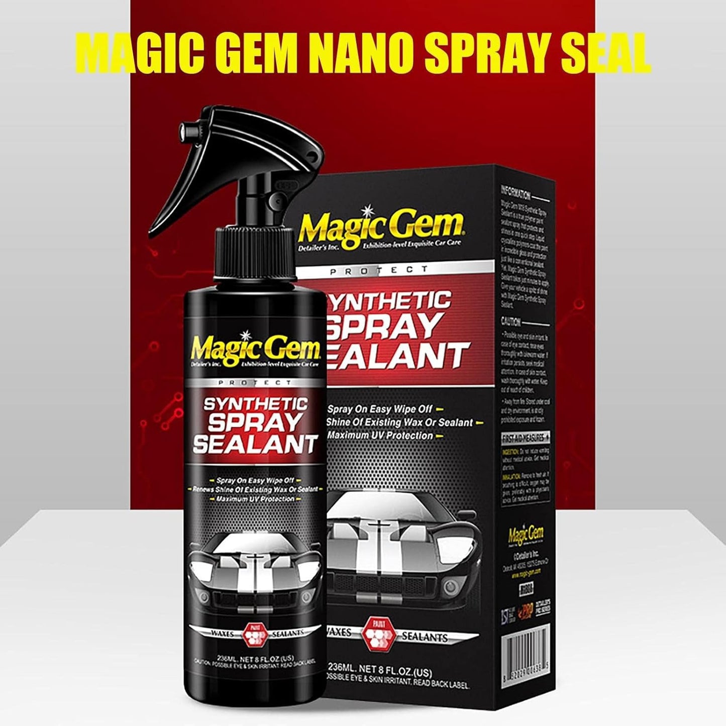 Ceramic Car Spray Sealant: Scratch Remover, Rust Protection & Gloss Enhancer (200ml)