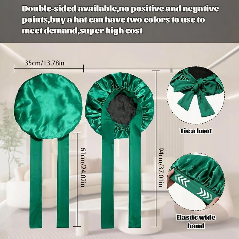 100% Pure Silk Double-Layer Hair Cap - Soft, Breathable, Adjustable | Perfect for Night Sleep, Heat-Free Women’s Hairstyling