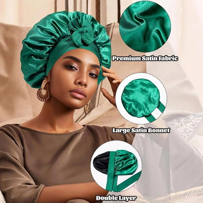 100% Pure Silk Double-Layer Hair Cap - Soft, Breathable, Adjustable | Perfect for Night Sleep, Heat-Free Women’s Hairstyling